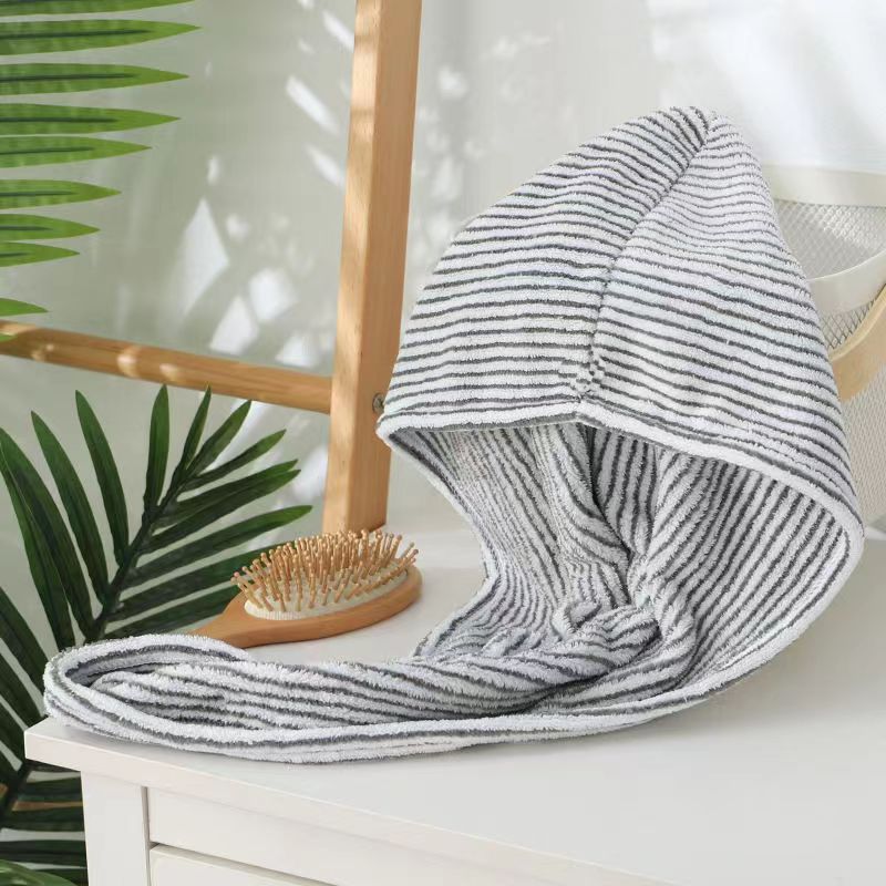 Bamboo Charcoal Fiber Shampoo Absorbent Thickened Hair-drying Towel Shower Cap
