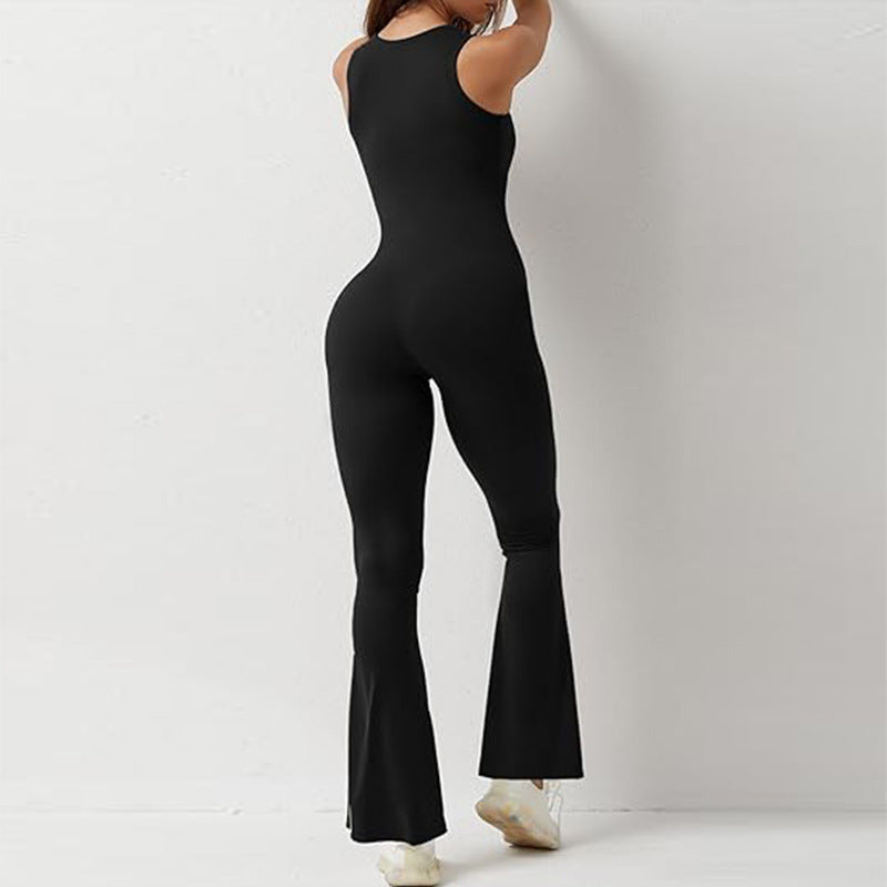 BodyTuck Flared Yoga Pants Jumpsuit