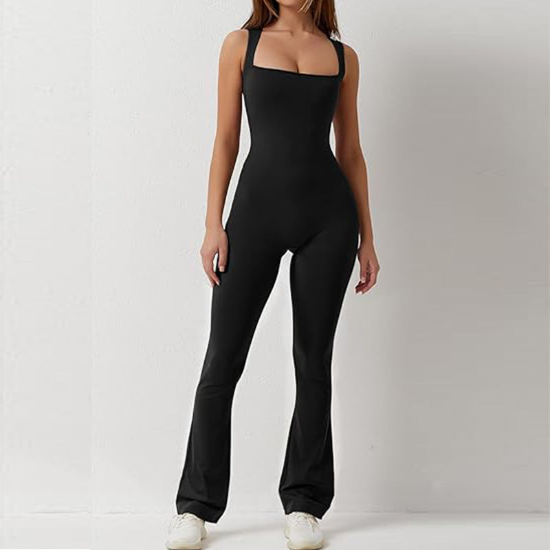 BodyTuck Flared Yoga Pants Jumpsuit