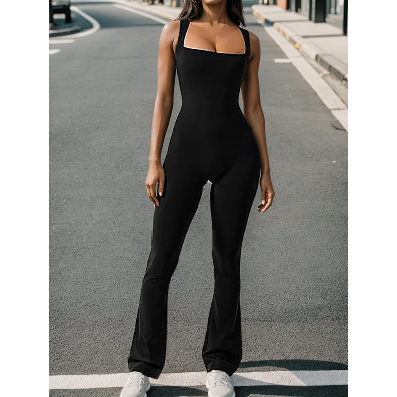 BodyTuck Flared Yoga Pants Jumpsuit