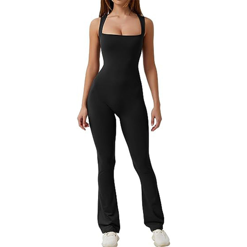 BodyTuck Flared Yoga Pants Jumpsuit