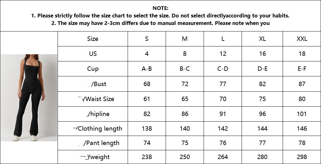 BodyTuck Flared Yoga Pants Jumpsuit