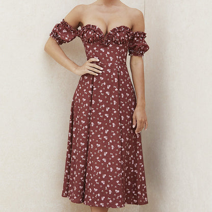 Elegant V-Neck Bohemian Maxi Dress