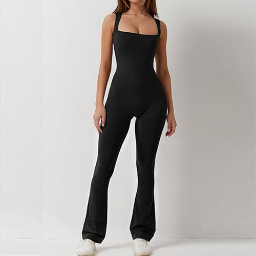 BodyTuck Flared Yoga Pants Jumpsuit