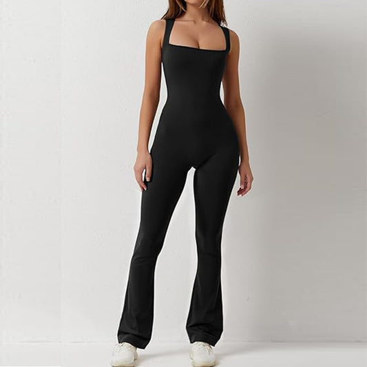 BodyTuck Flared Yoga Pants Jumpsuit