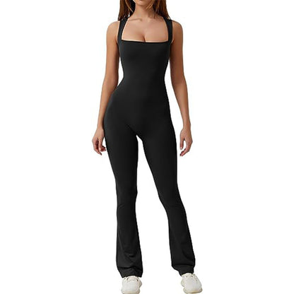BodyTuck Flared Yoga Pants Jumpsuit