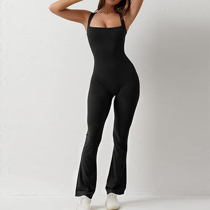 BodyTuck Flared Yoga Pants Jumpsuit